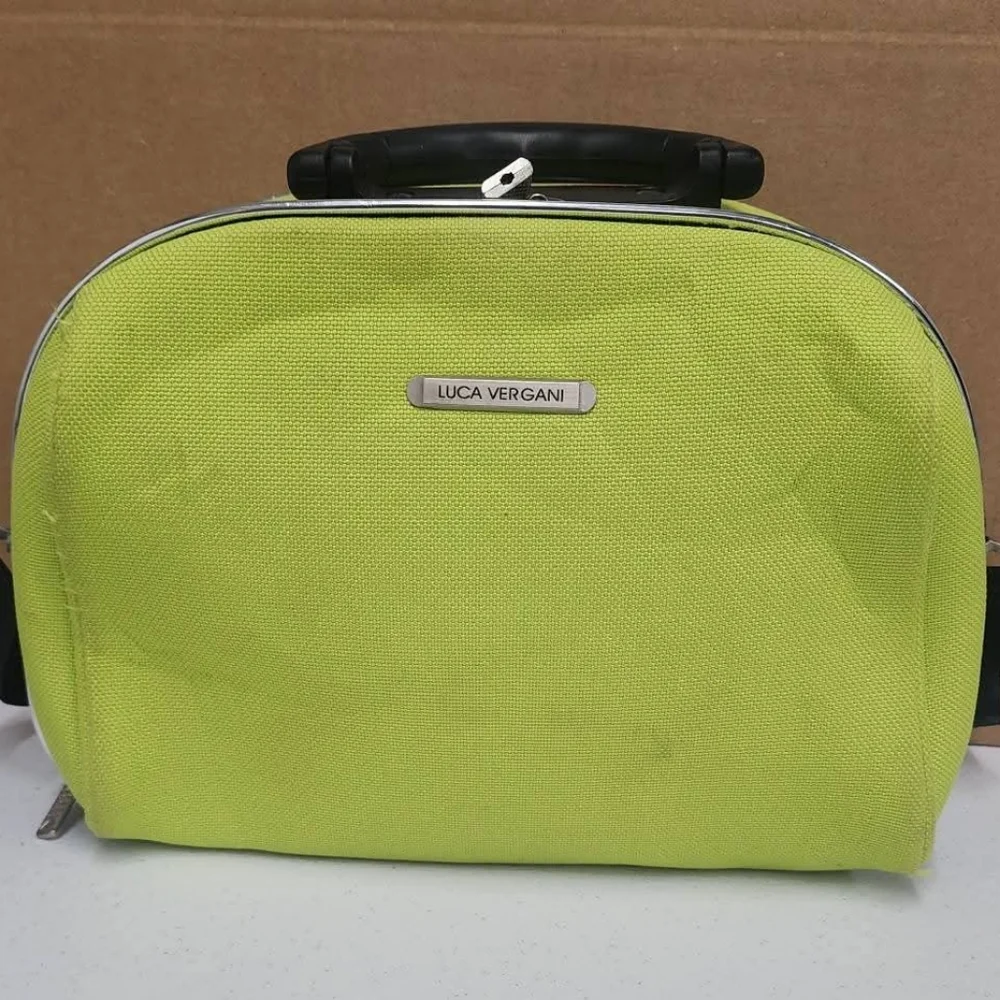 Luca Vergani Makeup Cosmetic Case Travel Bag Chartreuse GreenCarry On Luggage